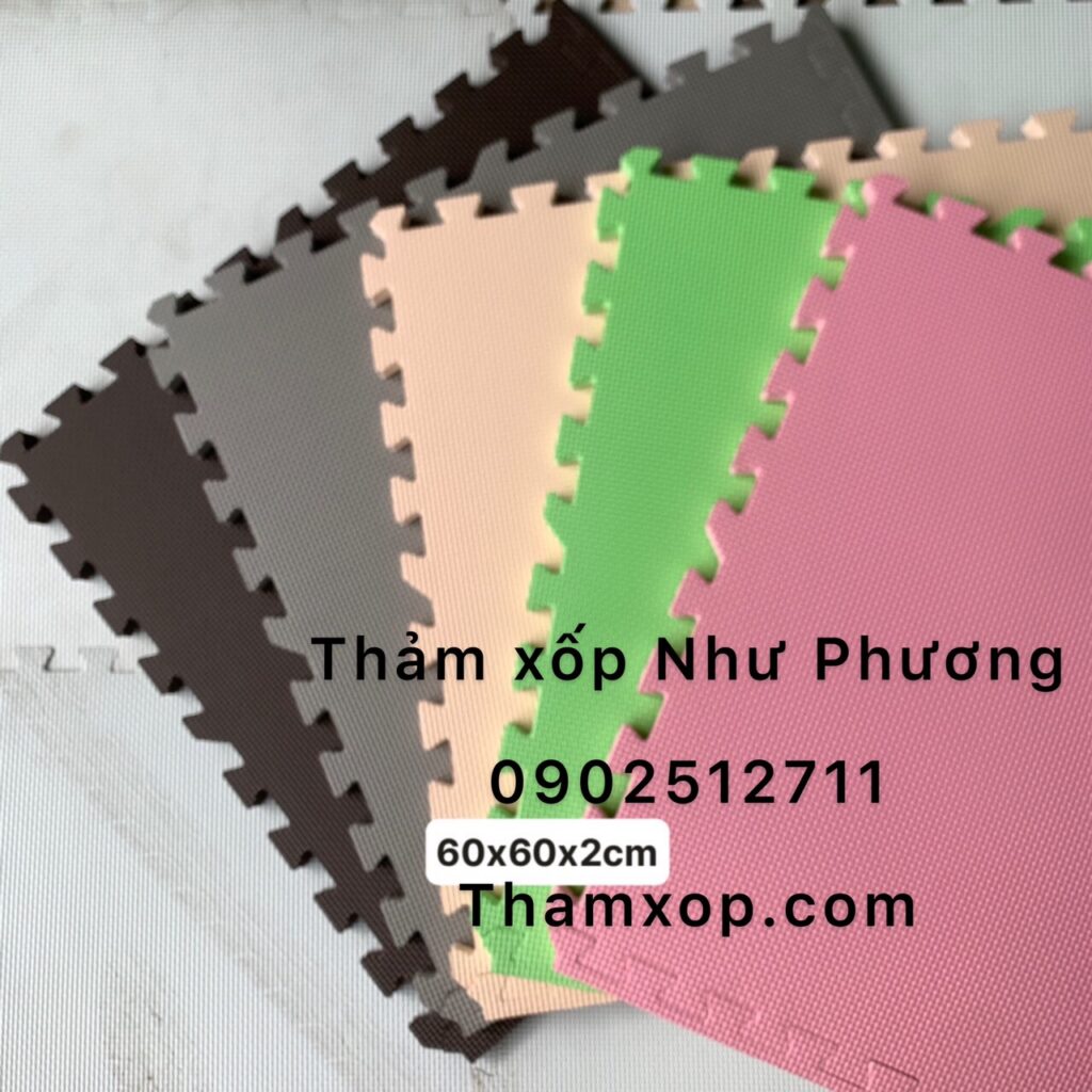 Thảm xốp lót sàn EVA 60x60x2cm , tham mau 2cm