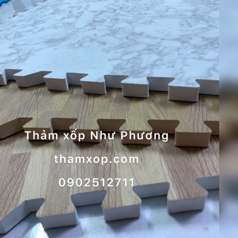 Thảm xốp lót sàn EVA vân gỗ 60x60x2cm